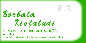 borbala kisfaludi business card